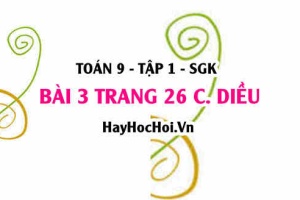Bài 3 trang 26 Toán 9 tập 1 Cánh Diều